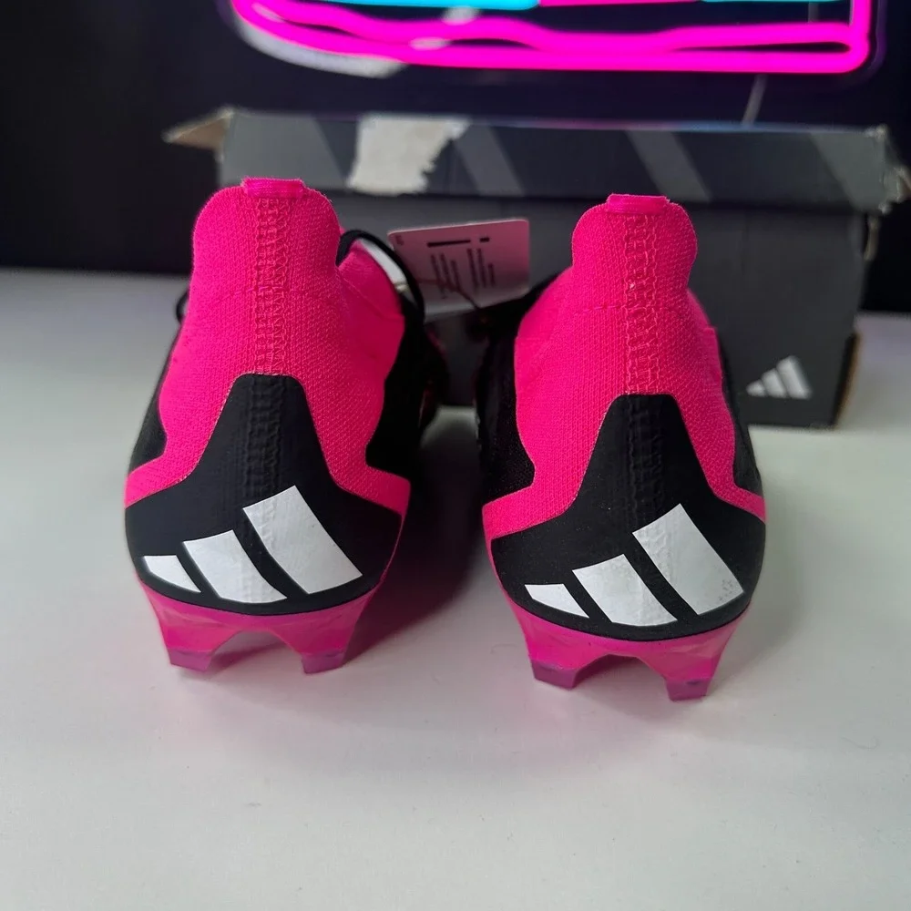 Adidas Predator Accuracy.1 FG Black Pink White Men's Soccer Cleats GW4569 Sz 7.5